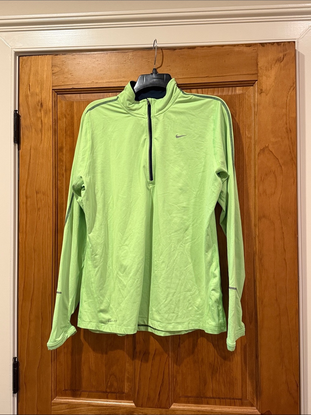 Nike Women's Neon Green Half-Zip Training Pullover